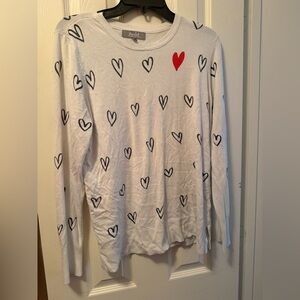 Heart Pattern Sweater Large
